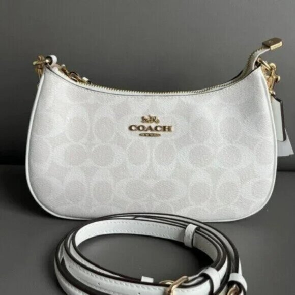 Coach Handbags - Coach Teri Shoulder Bag - Glacier White (Women’s)